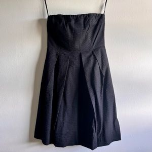 Jcrew strapless black cotton dress. Size 4. EUC.